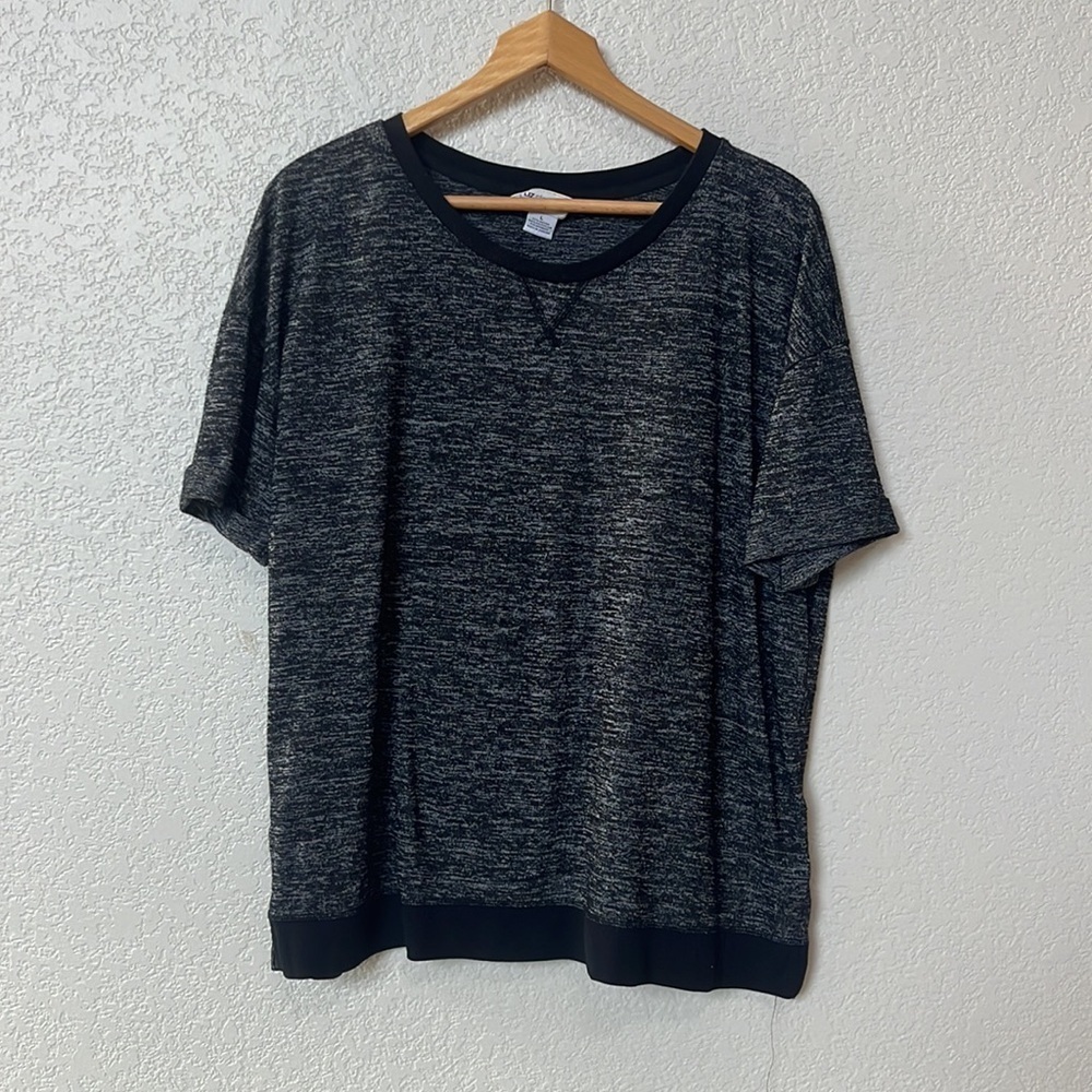 Liz Claiborne Short Sleeve Tee Shirt Black and White size Large - Picture 2 of 10